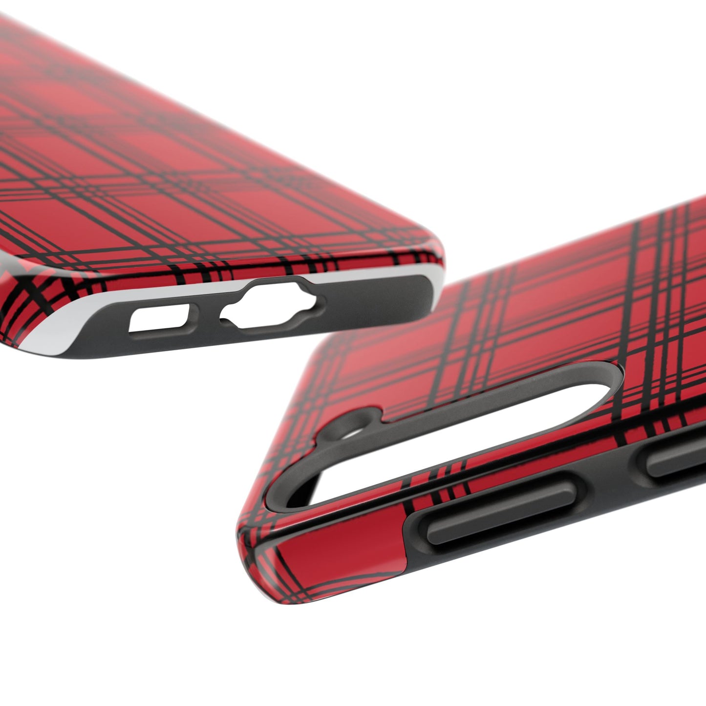 Glad Plaid Red / Black Phone Case