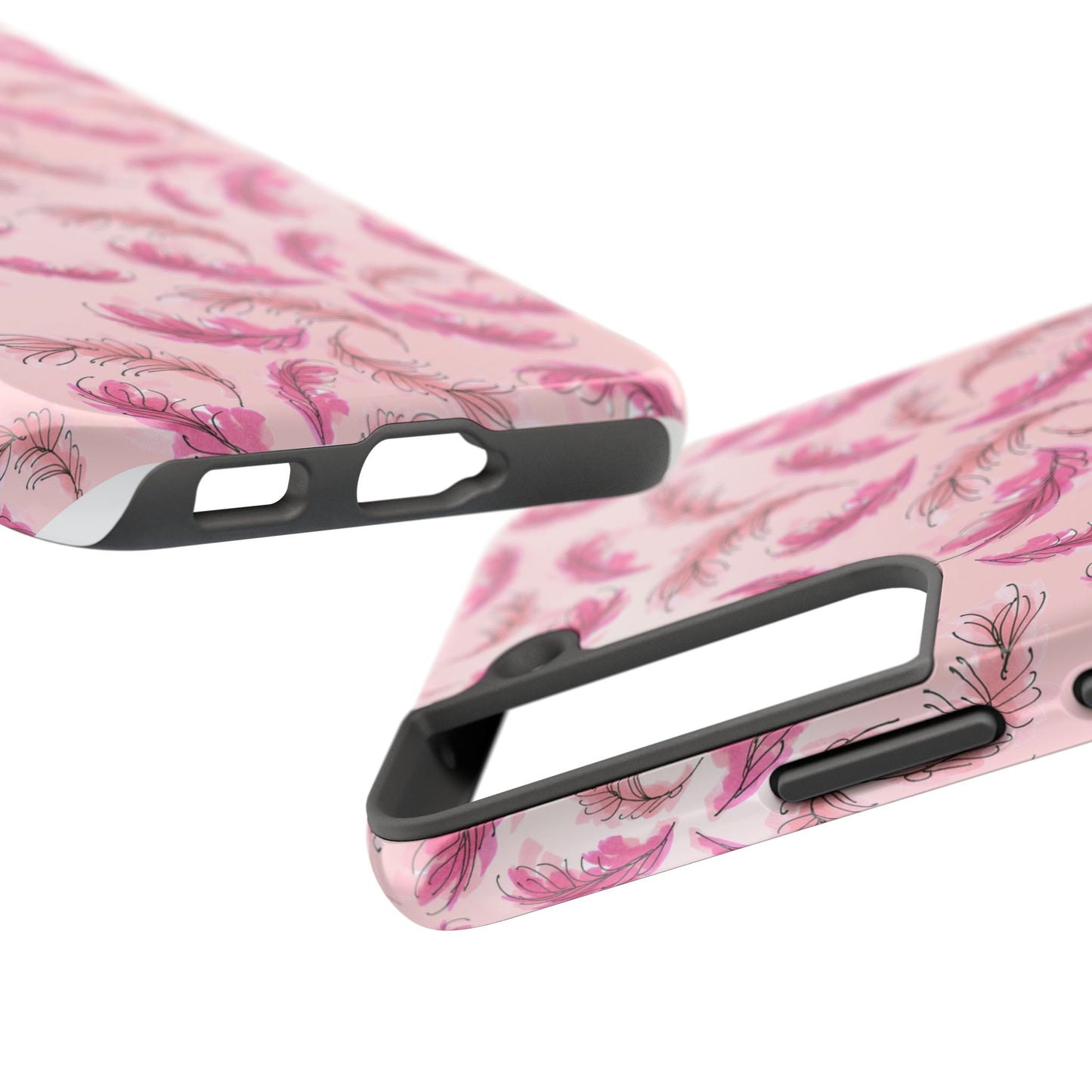 Flam Feathers Pink Phone Case