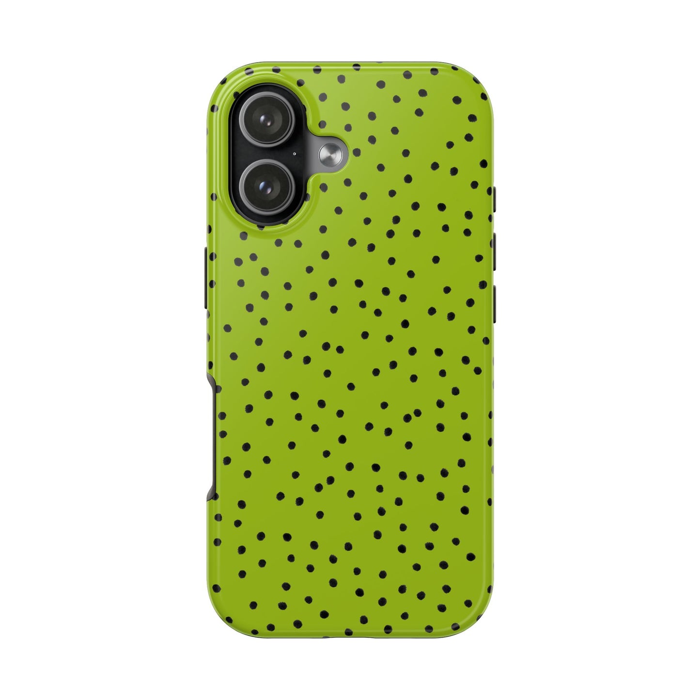 Dinky Dots Chartreuse / Black Phone Case