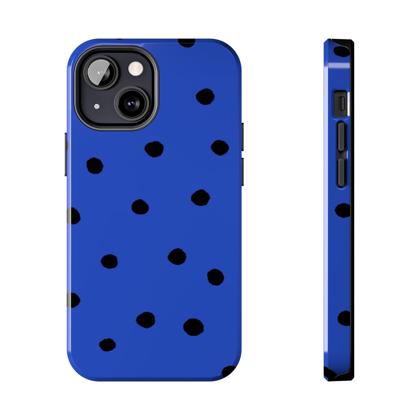 Dinky Dots Blue / Black Phone Case