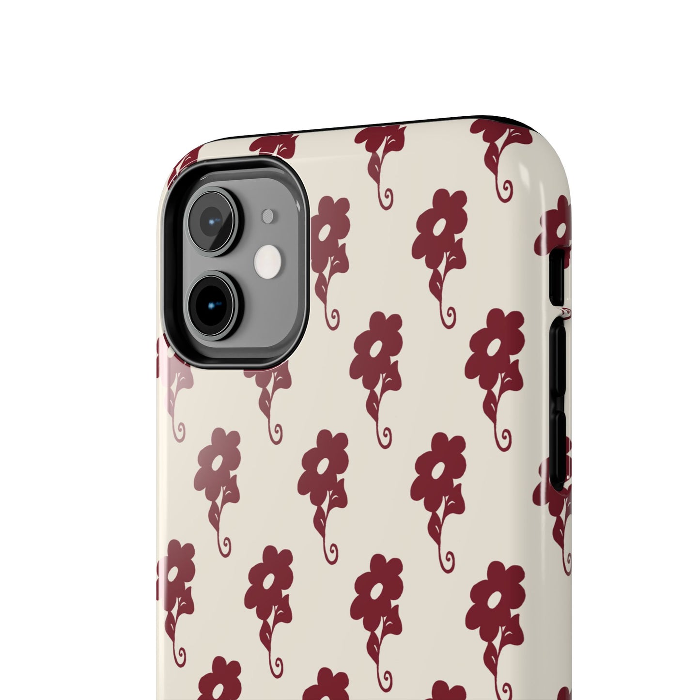 Flowers Ivory / Red Phone Case