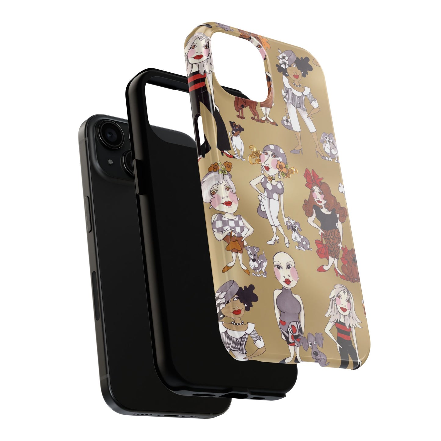 Dog Ladies Tan Phone Case