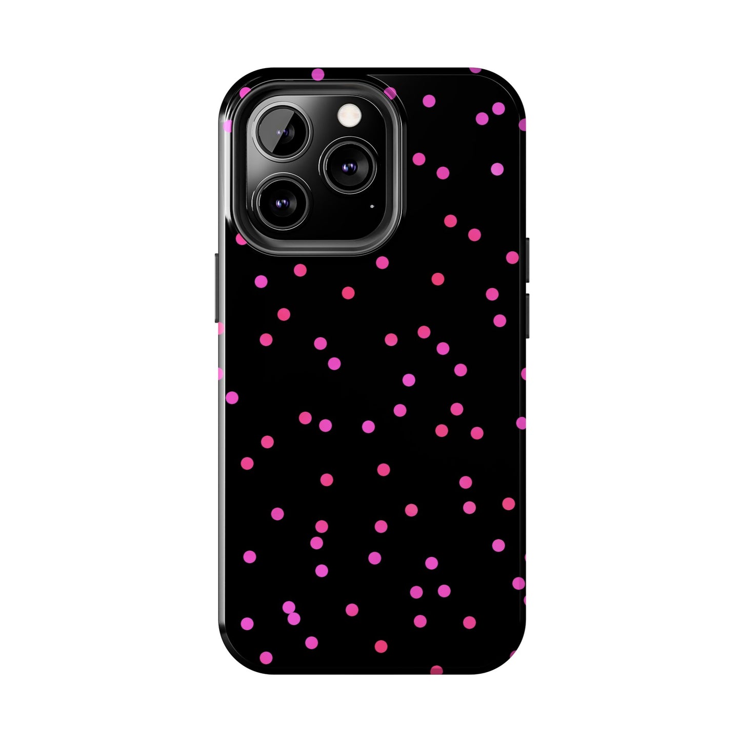 Space Dots Black / Cerise Phone Case