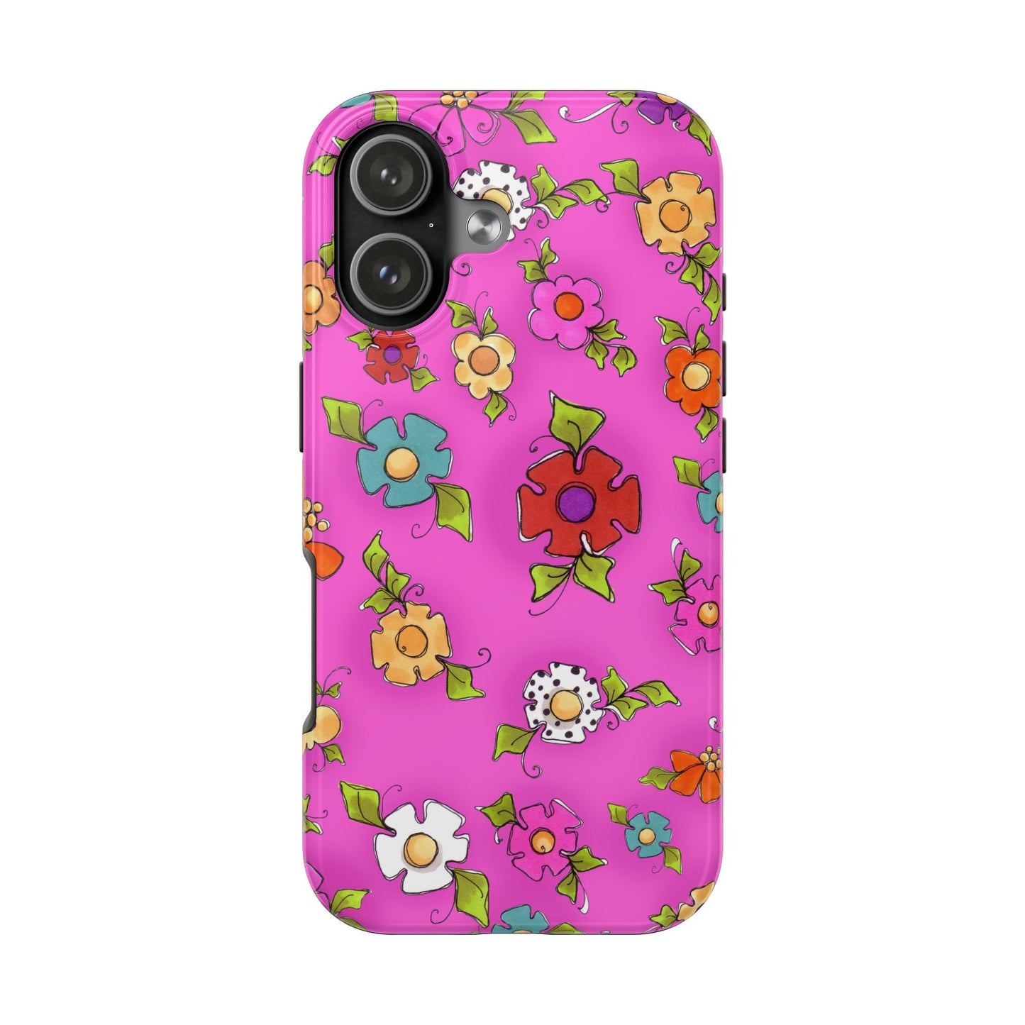 Happy Blooms Cerise Phone Case