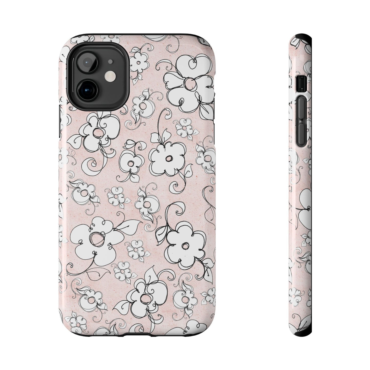 Lady Flowers Paris Pink Phone Case