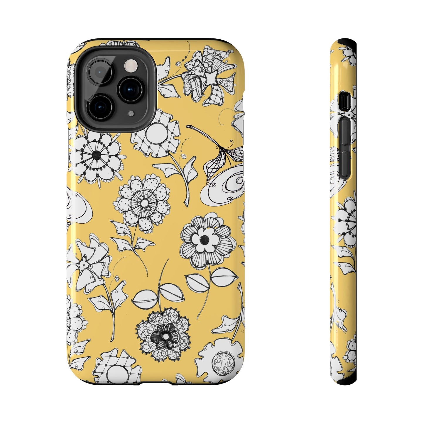 Paper Posies Yellow Phone Case