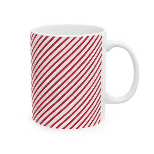 Bias Stripe White / Red Cup