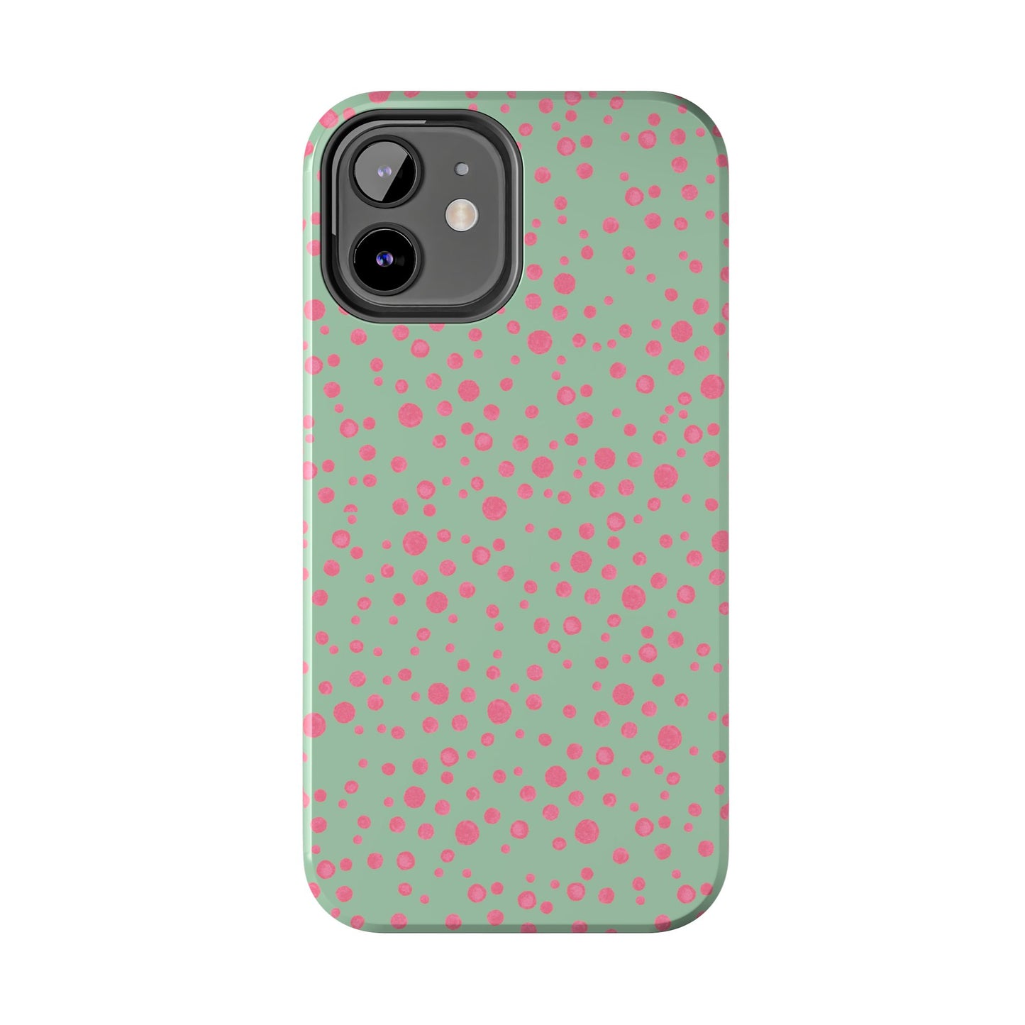 Balloon Dots Sage / Pink Phone Case