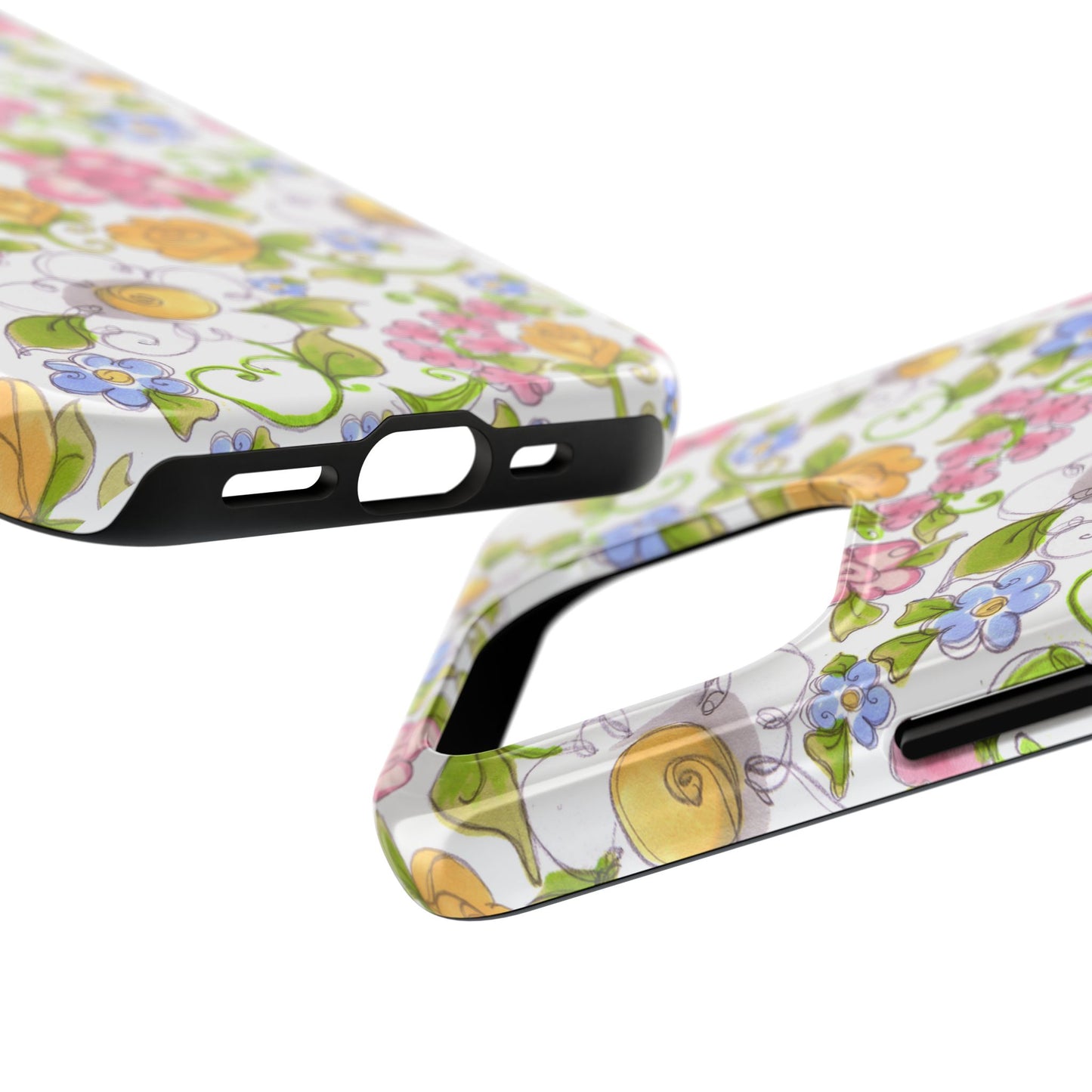 Flower Frolic White Phone Case