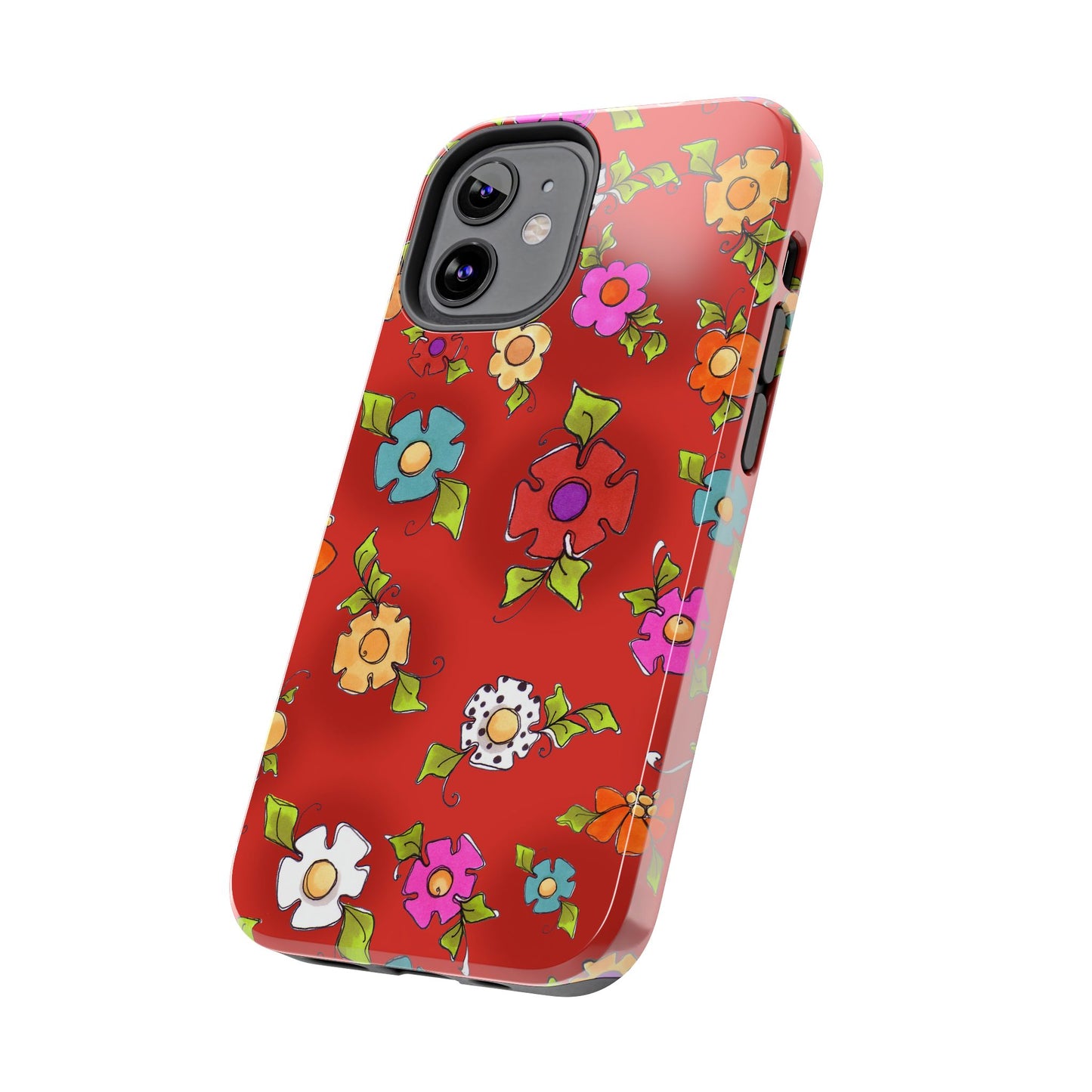 Happy Blooms Red Phone Case