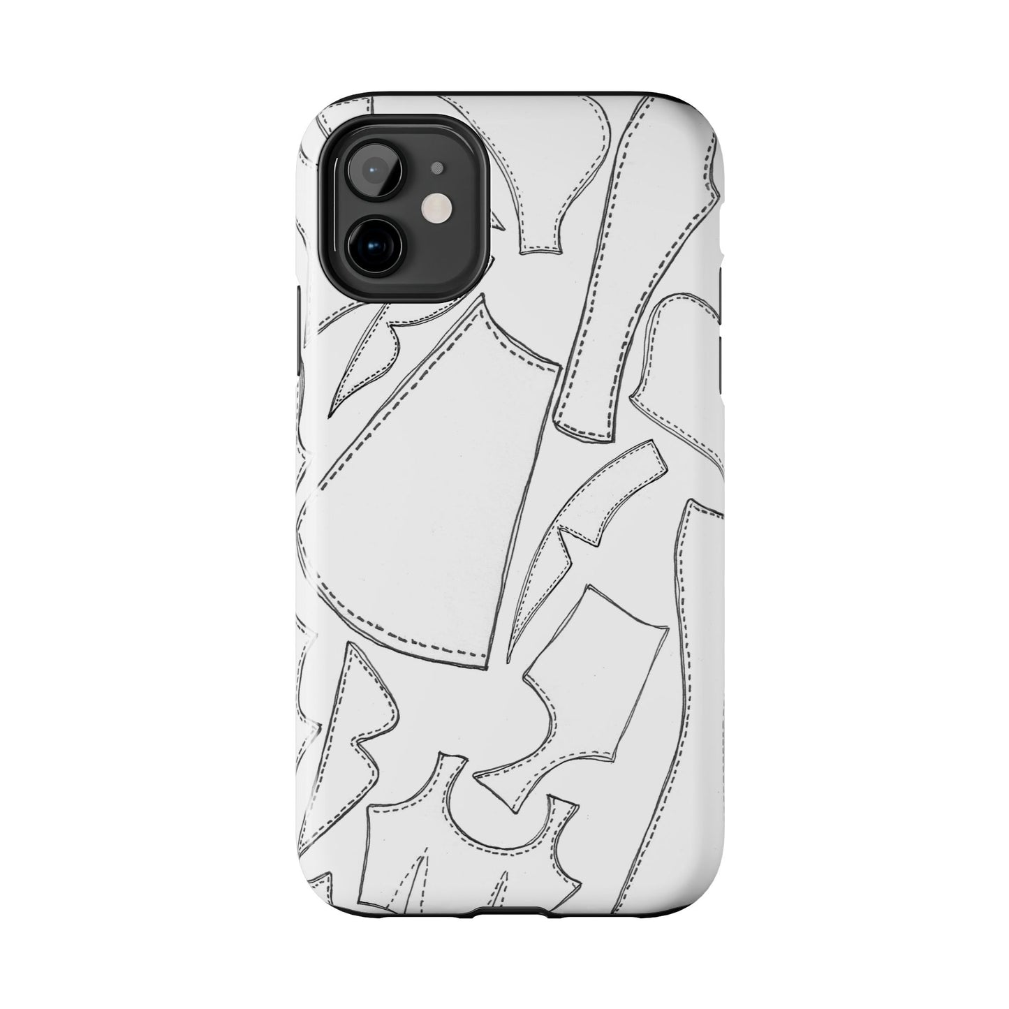 Pattern Pieces White Phone Case