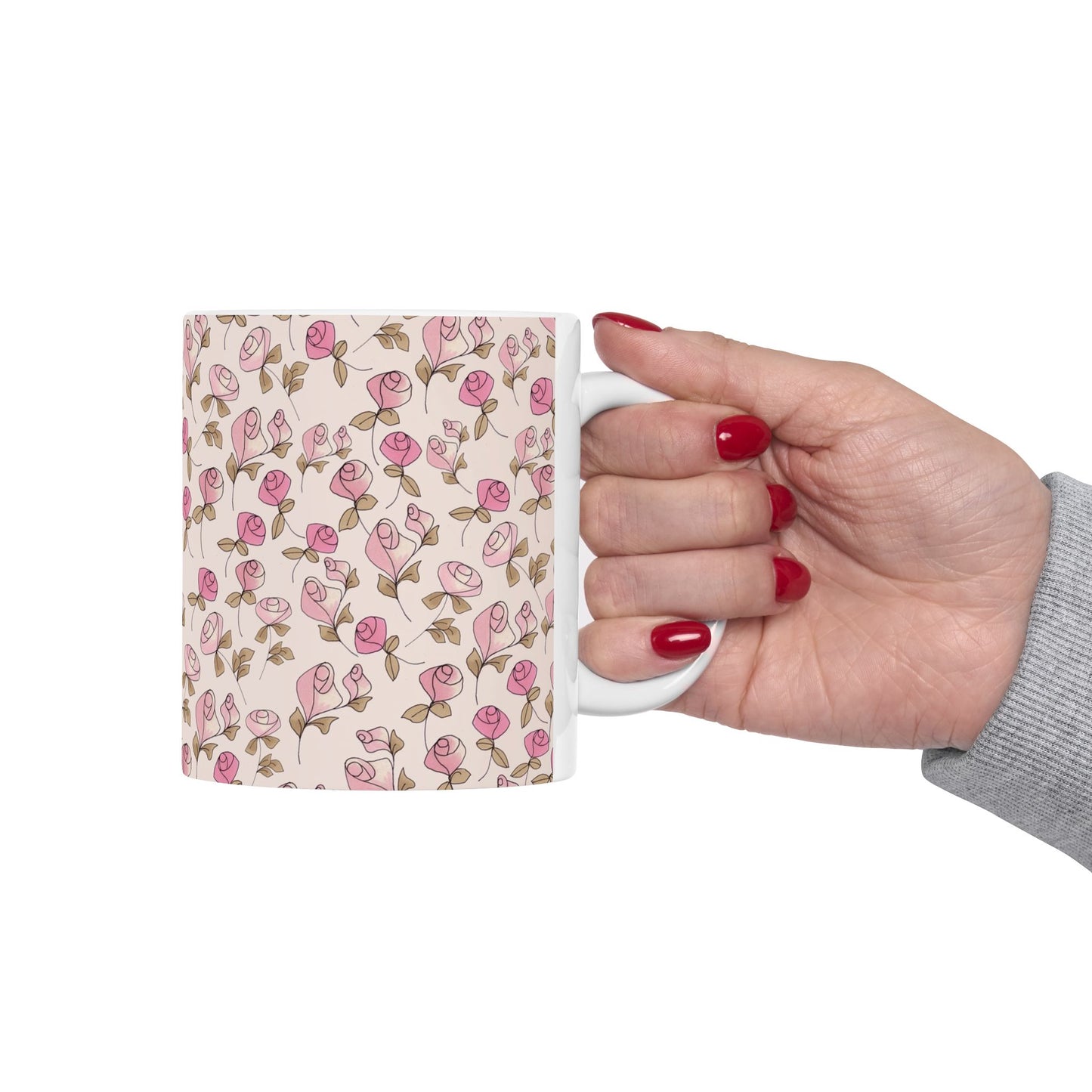 Little Bitty Roses Pink Cup