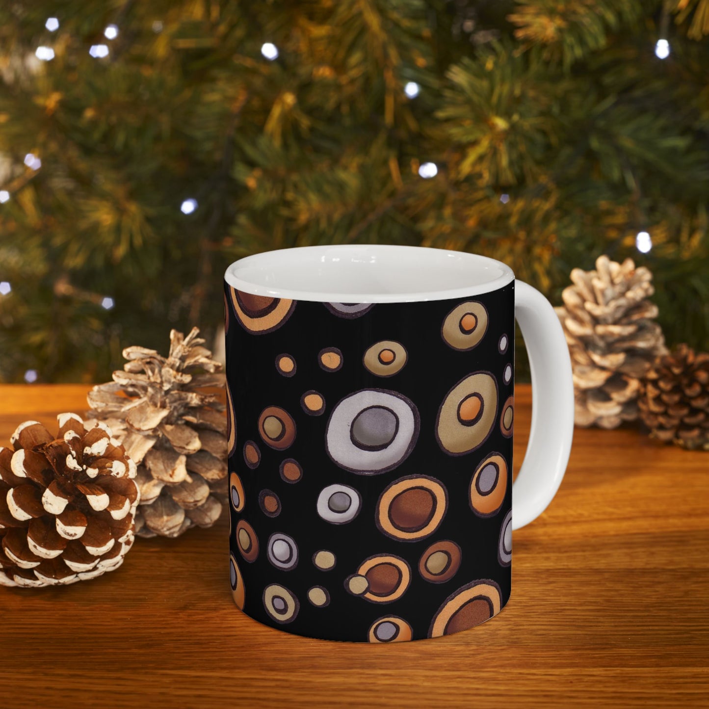 Doggie Dots Black Cup