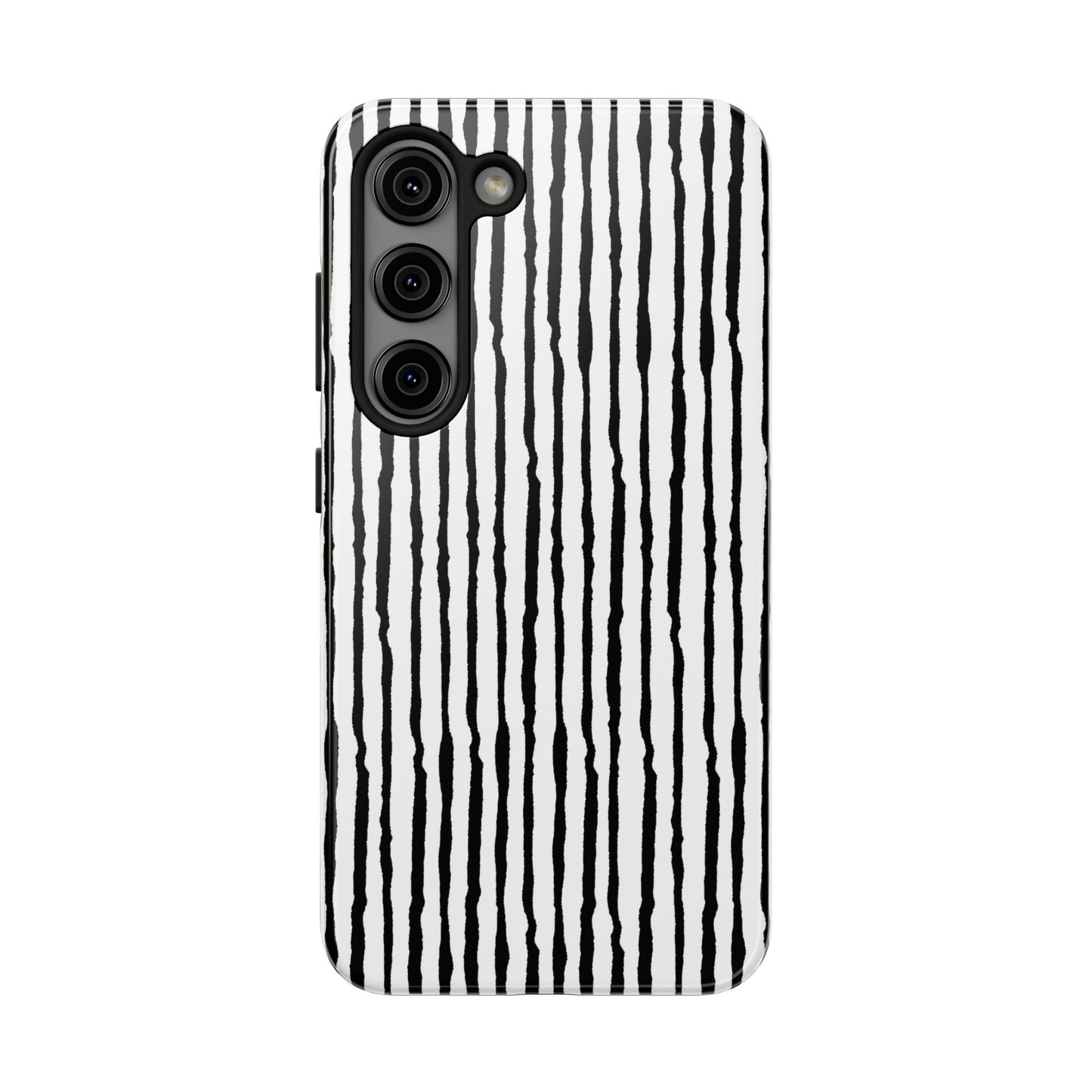 Sorta Stripe White / Black Phone Case