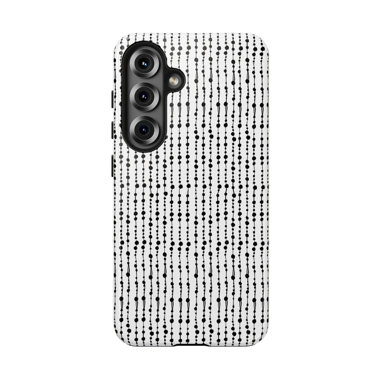 Beaded Curtain White / Black Phone Case