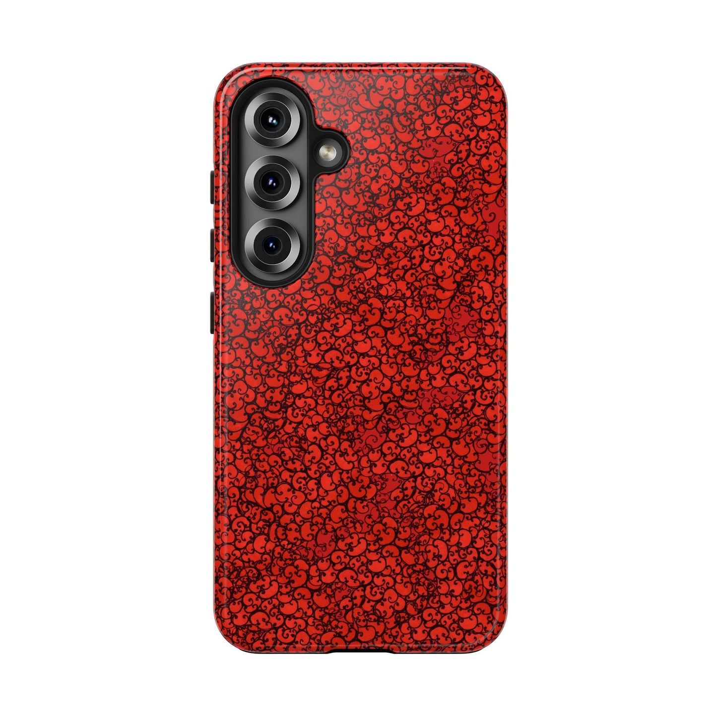 Scrollie Red / Black Phone Case