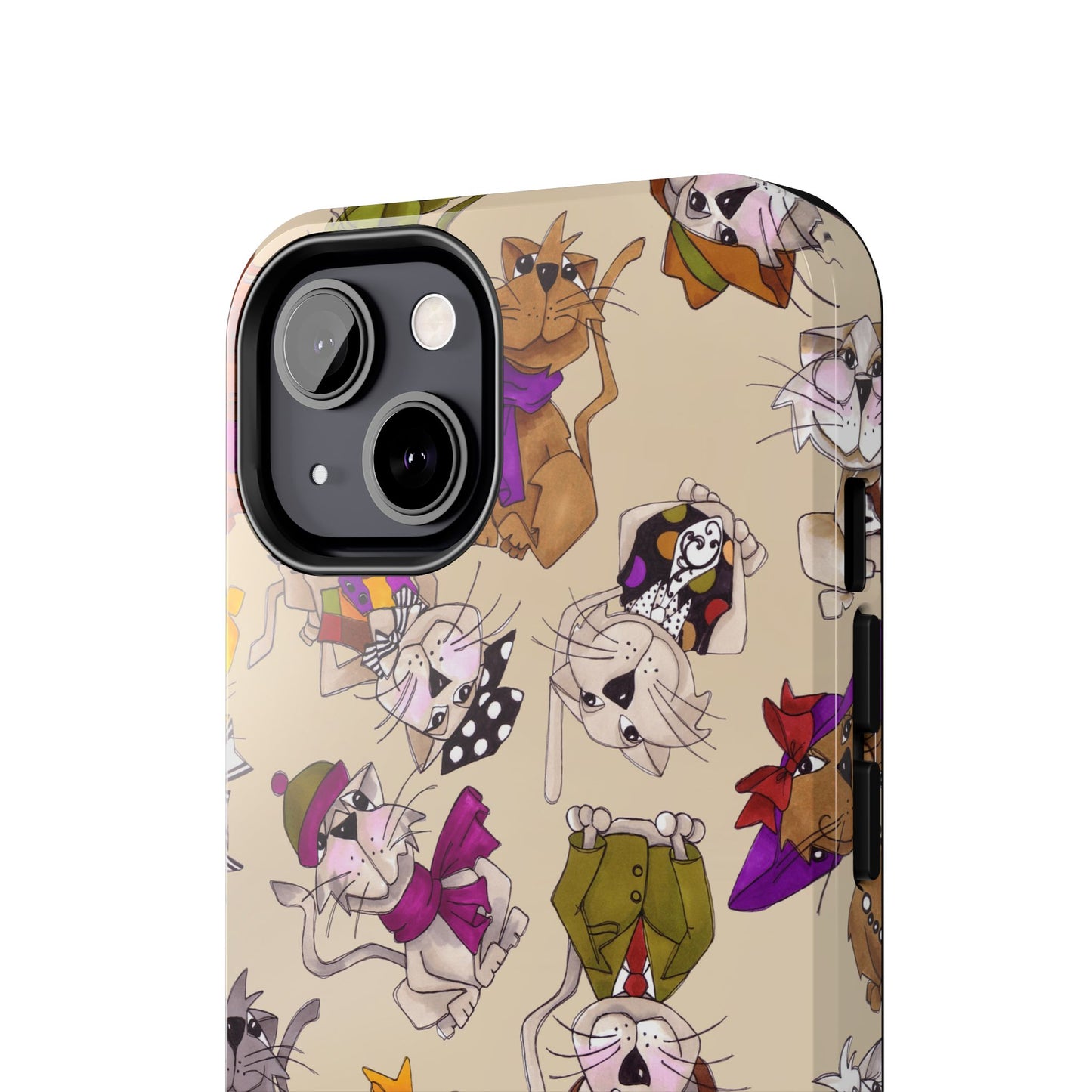 Spice Cats Tossed Muslin Phone Case