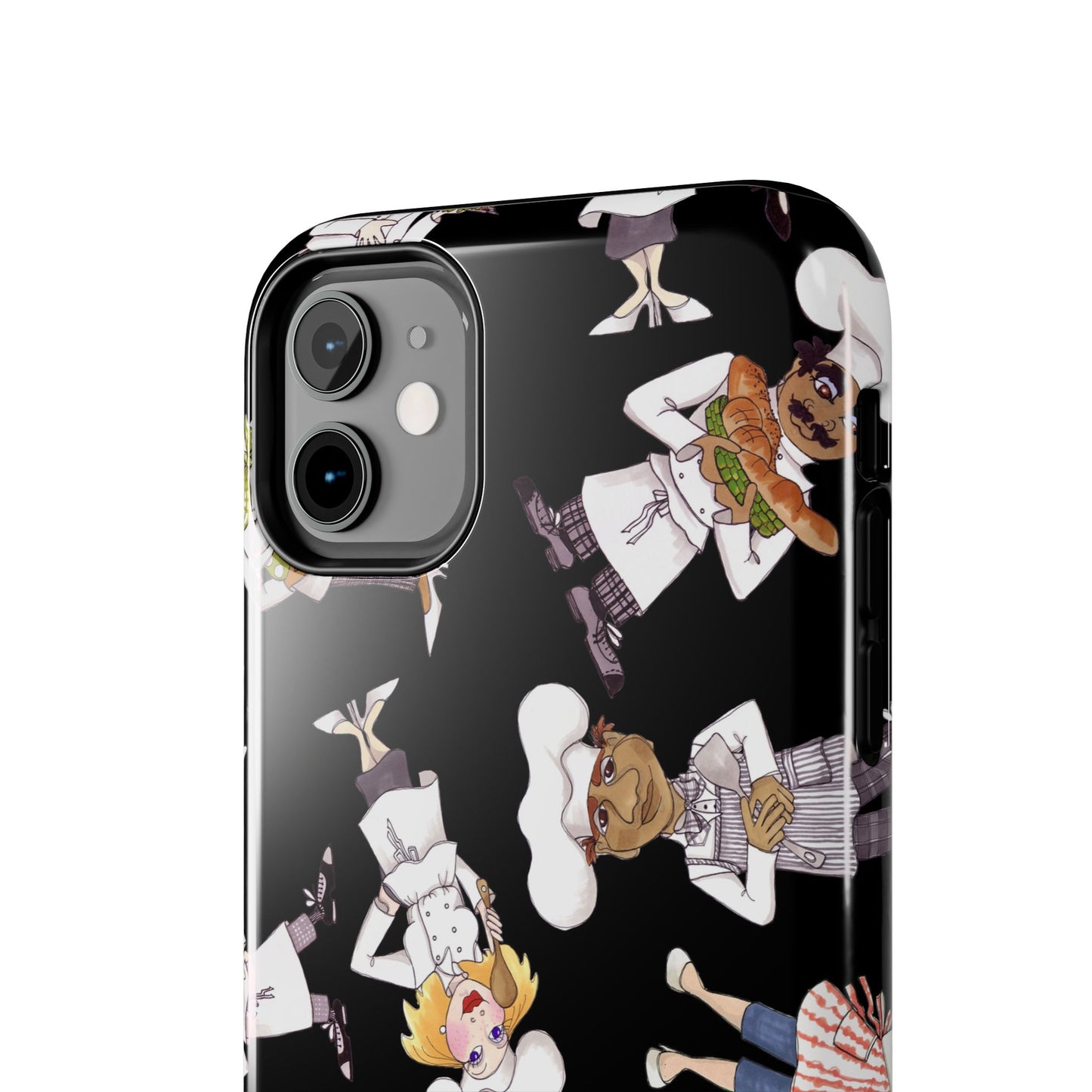 Tossed Chefs Black Phone Case