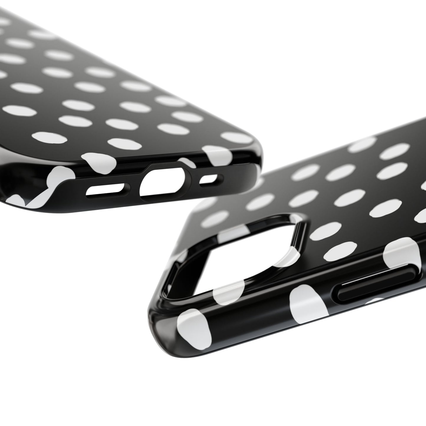 Jumbo Dots Black / White Phone Case