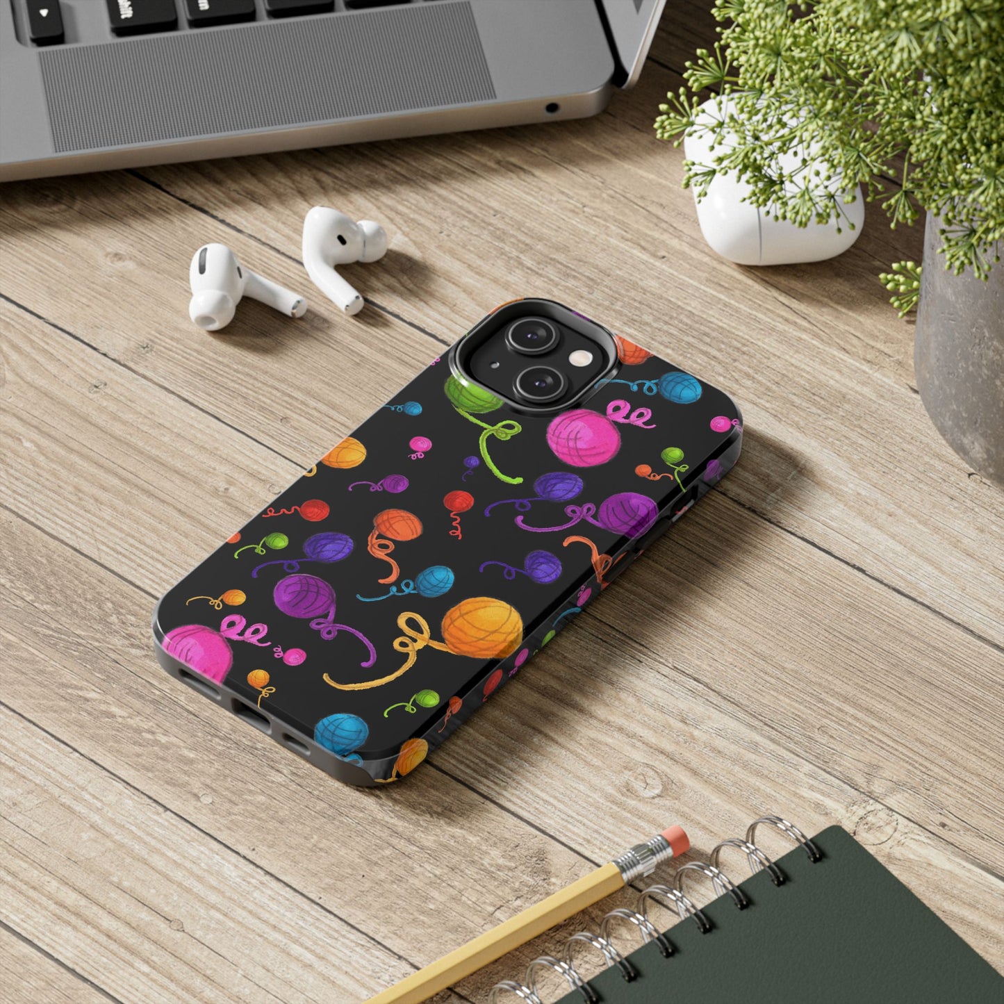 Yarniverse Black Phone Case
