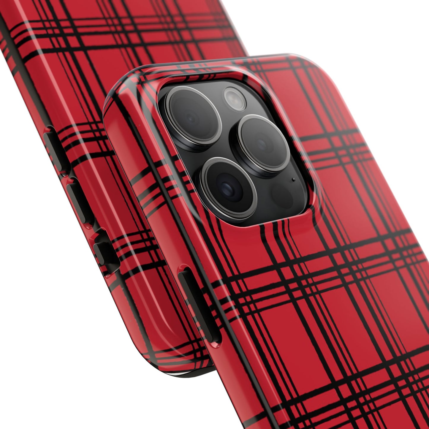 Glad Plaid Red / Black Phone Case