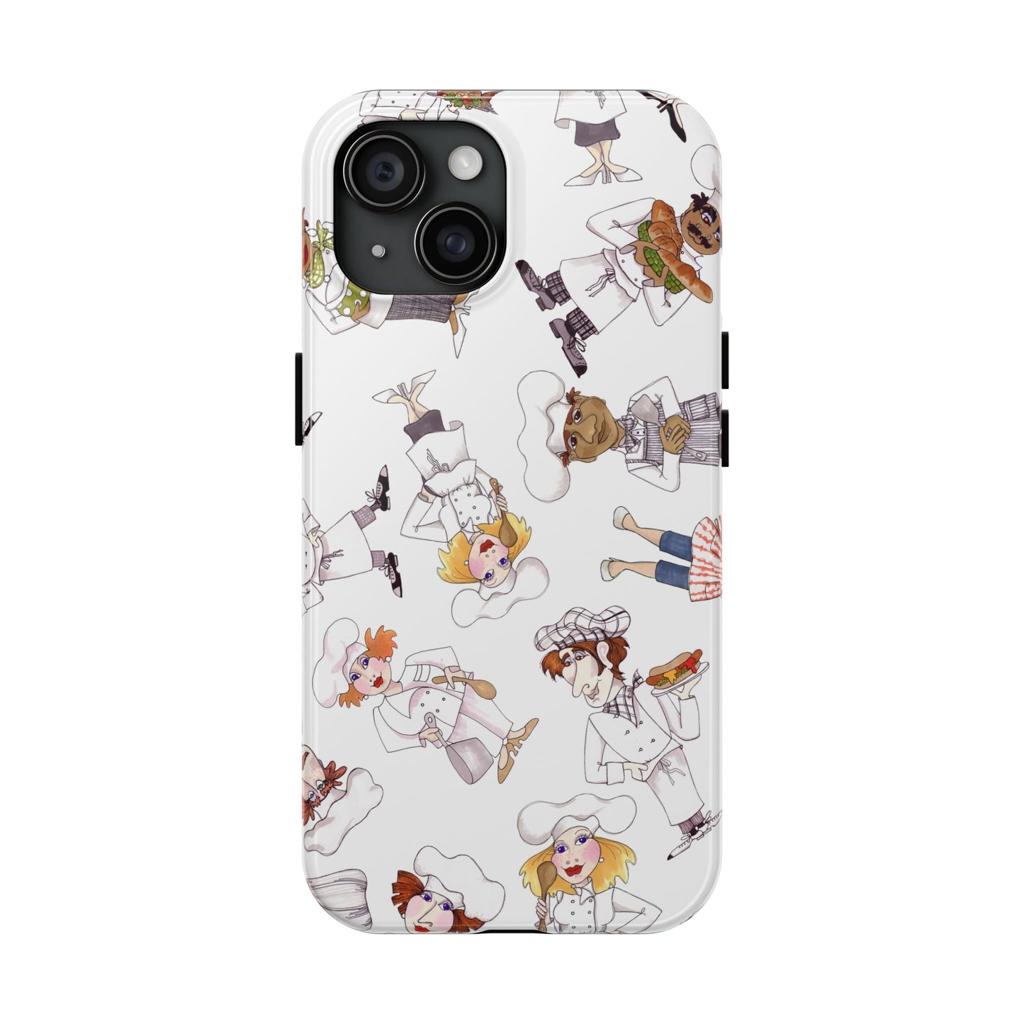 Tossed Chefs White Phone Case
