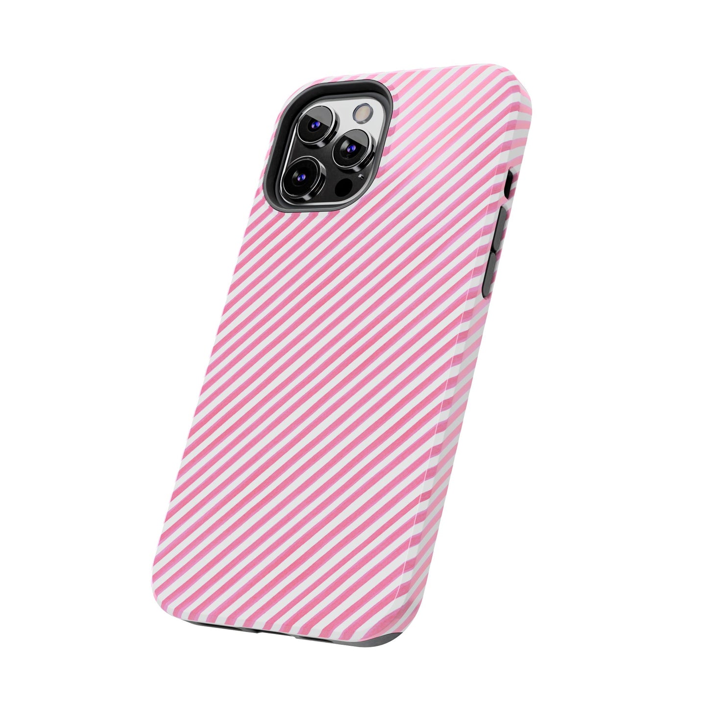 Bias Stripe Pink / White Phone Case