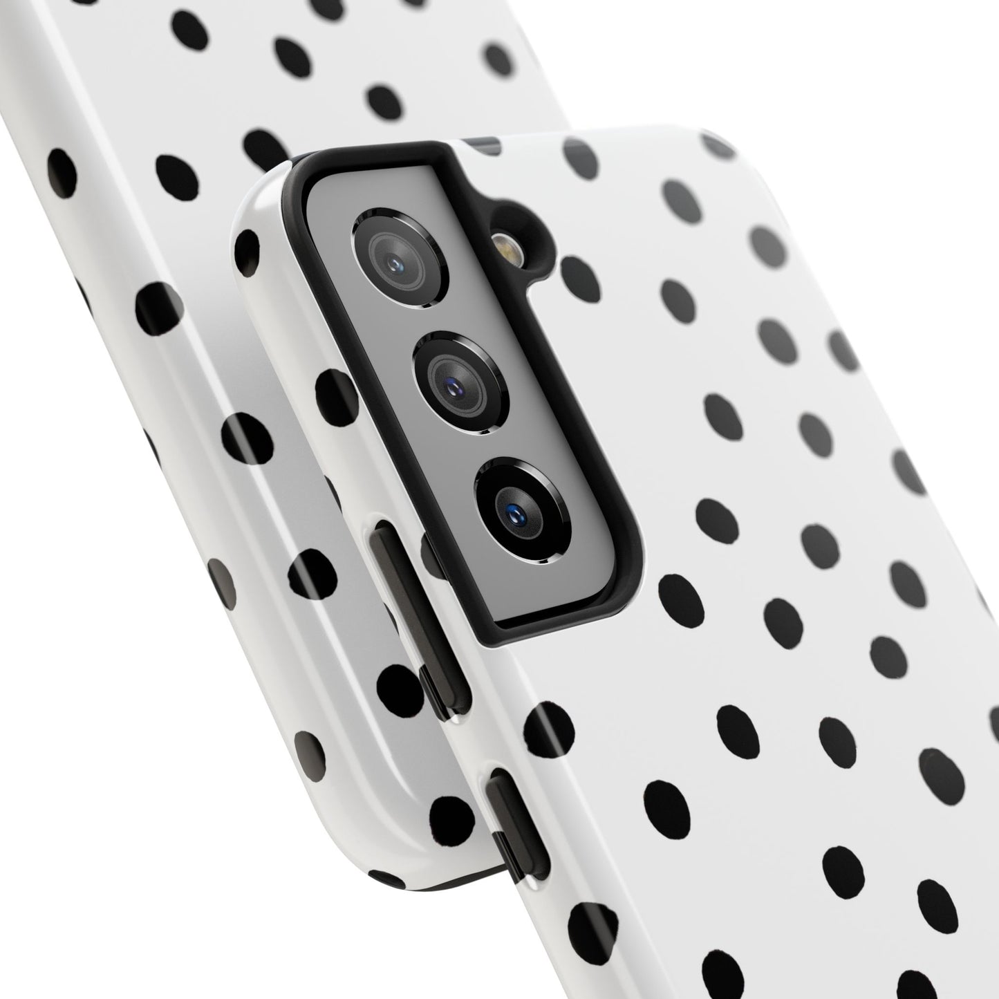 Dot White / Black Phone Case