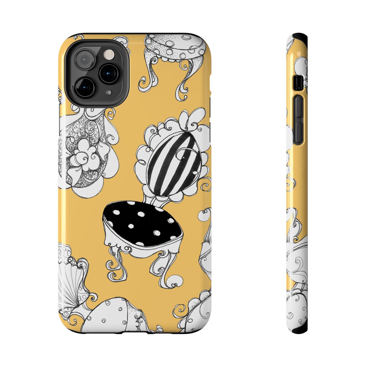 Bistro Chairs Yellow Phone Case