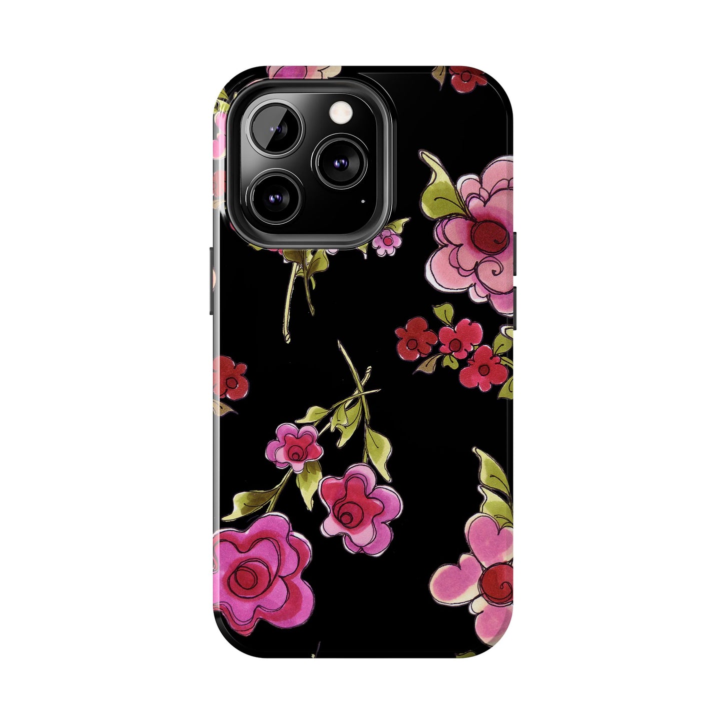 Jumbo Floral Black Phone Case