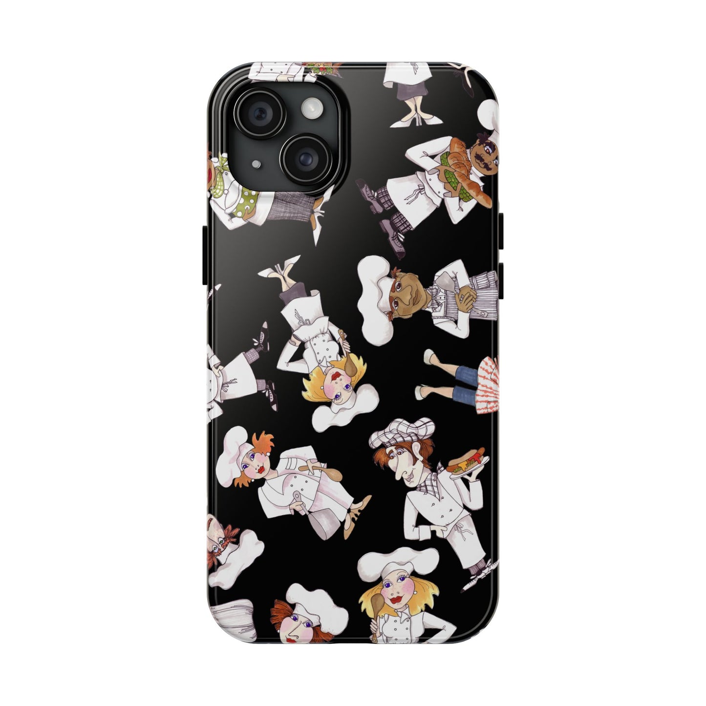 Tossed Chefs Black Phone Case