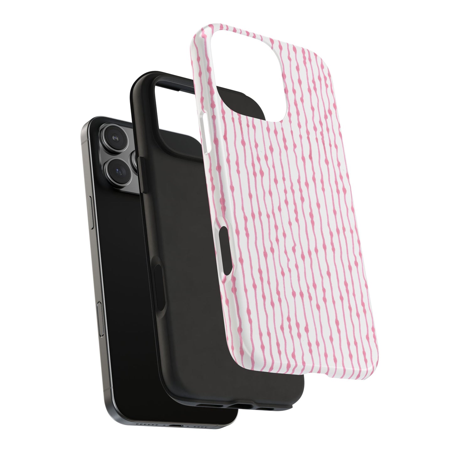Faux Seersucker White / Pink Phone Case
