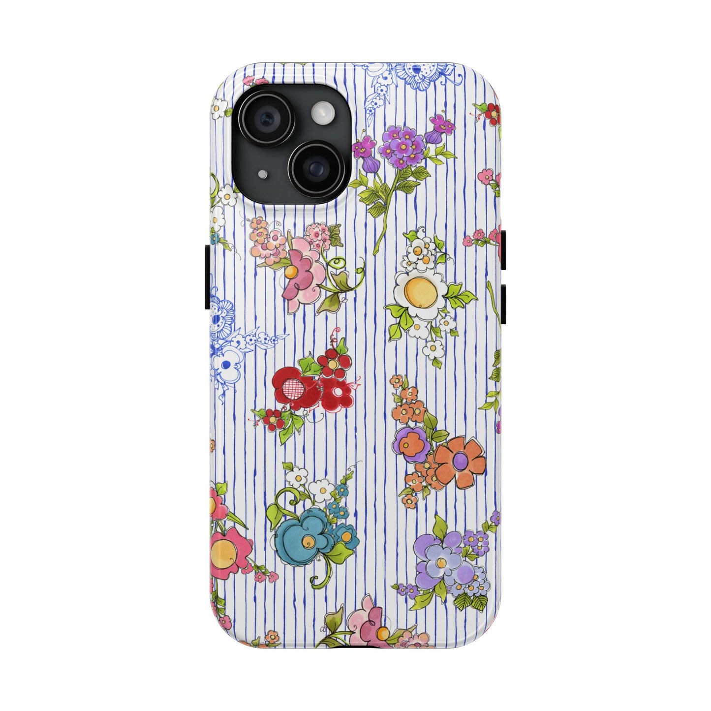 Mixed Bouquets Blue / White Phone Case