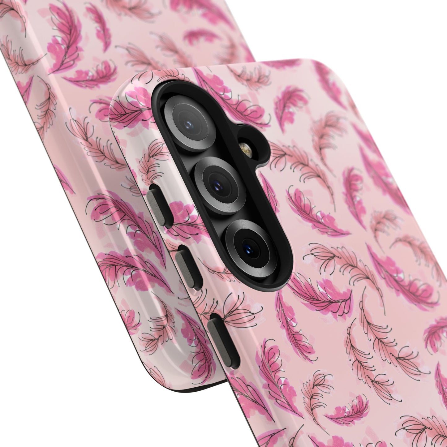 Flam Feathers Pink Phone Case