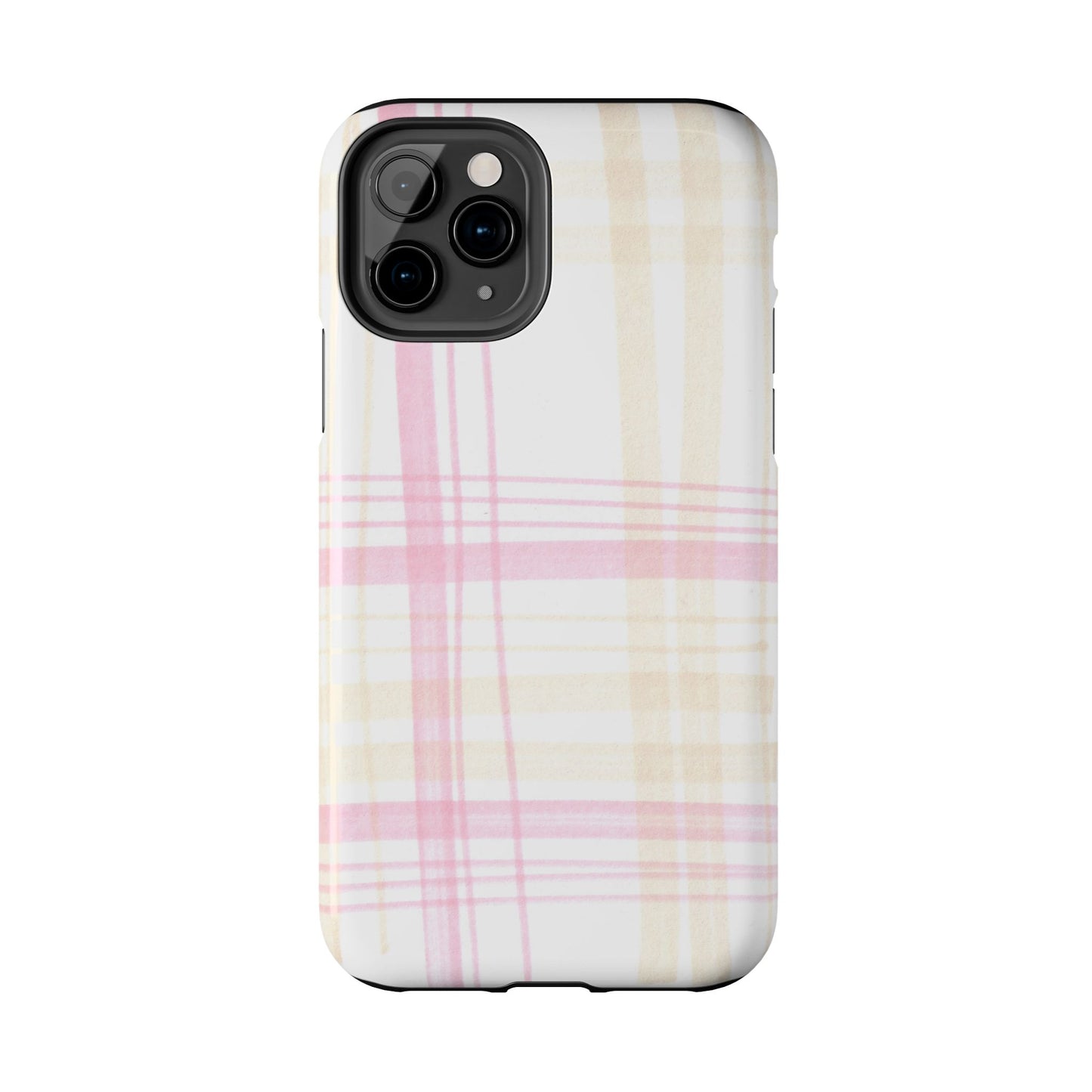 Flower Model Plaid Phone Case