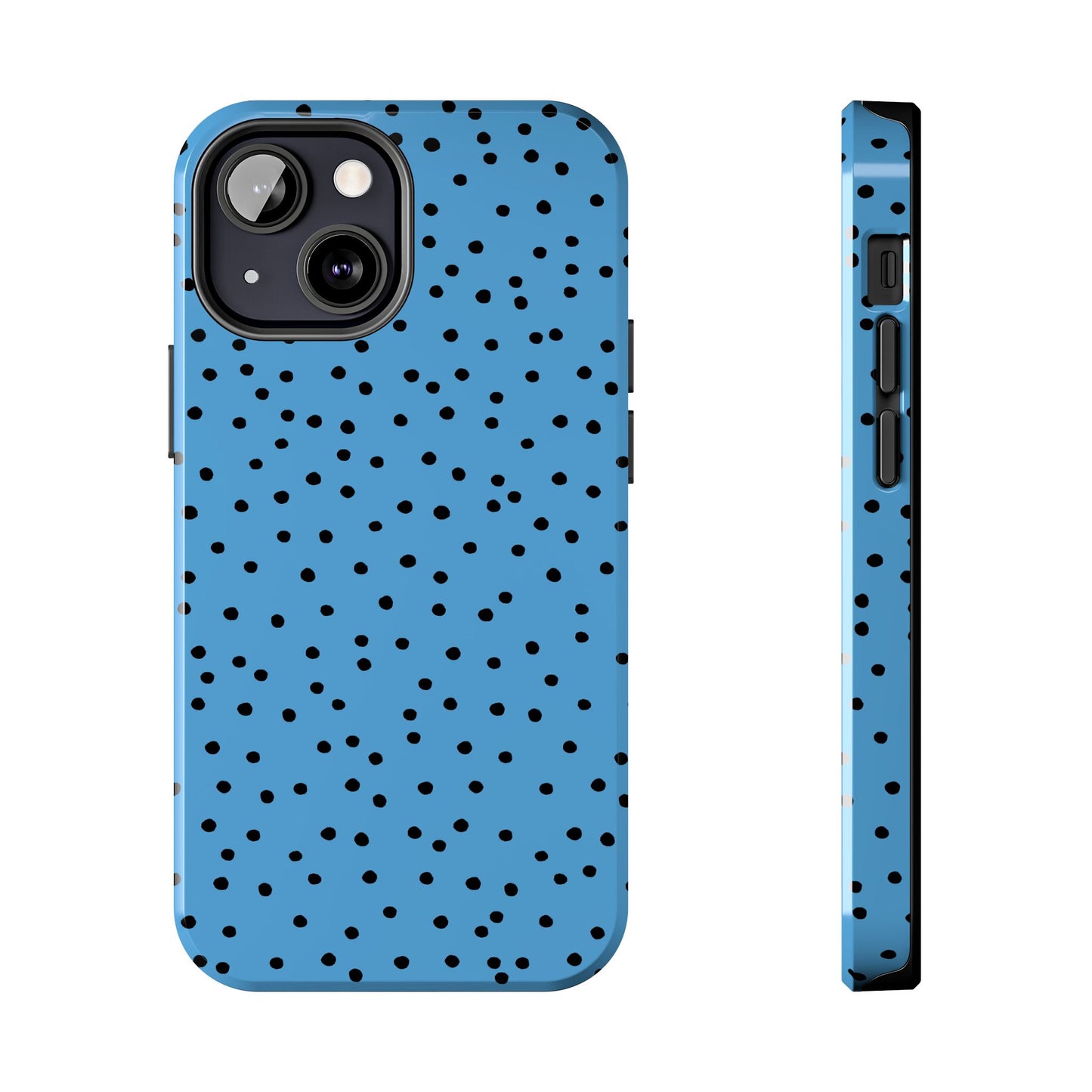 Dinky Dots Turquoise / Black Phone Case