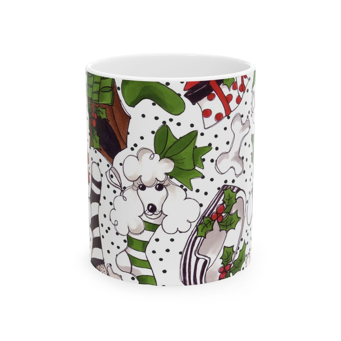 Holiday Fun White / Black Cup