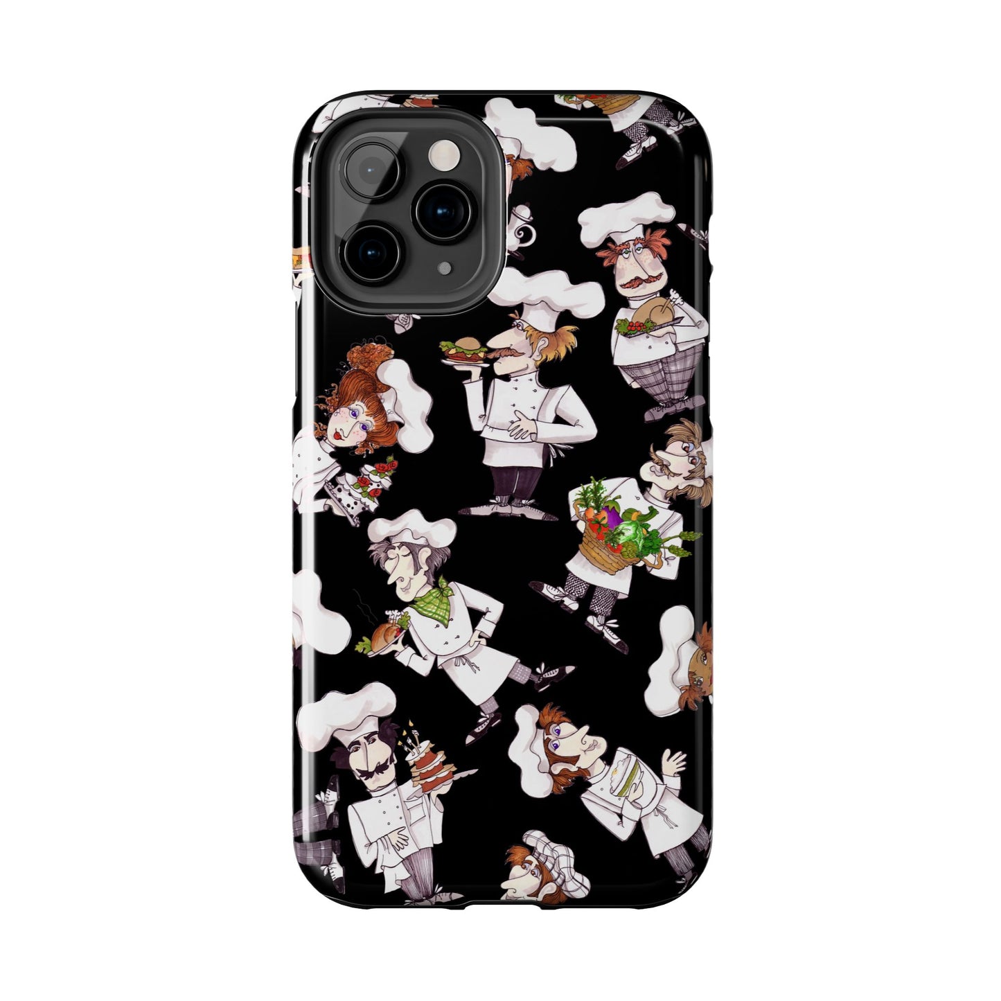 Tossed Chefs Black Phone Case