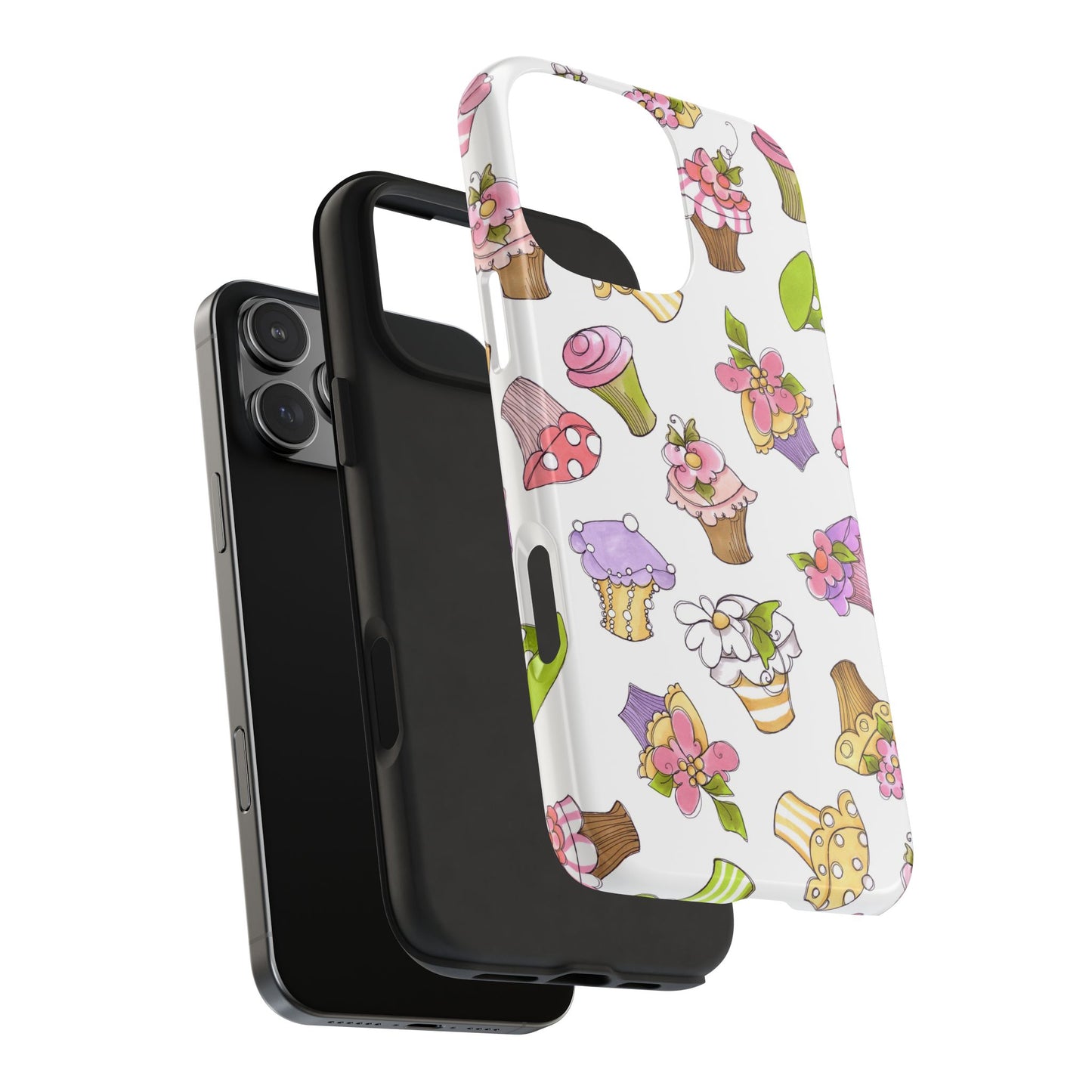 Cupcake Toss White Phone Case