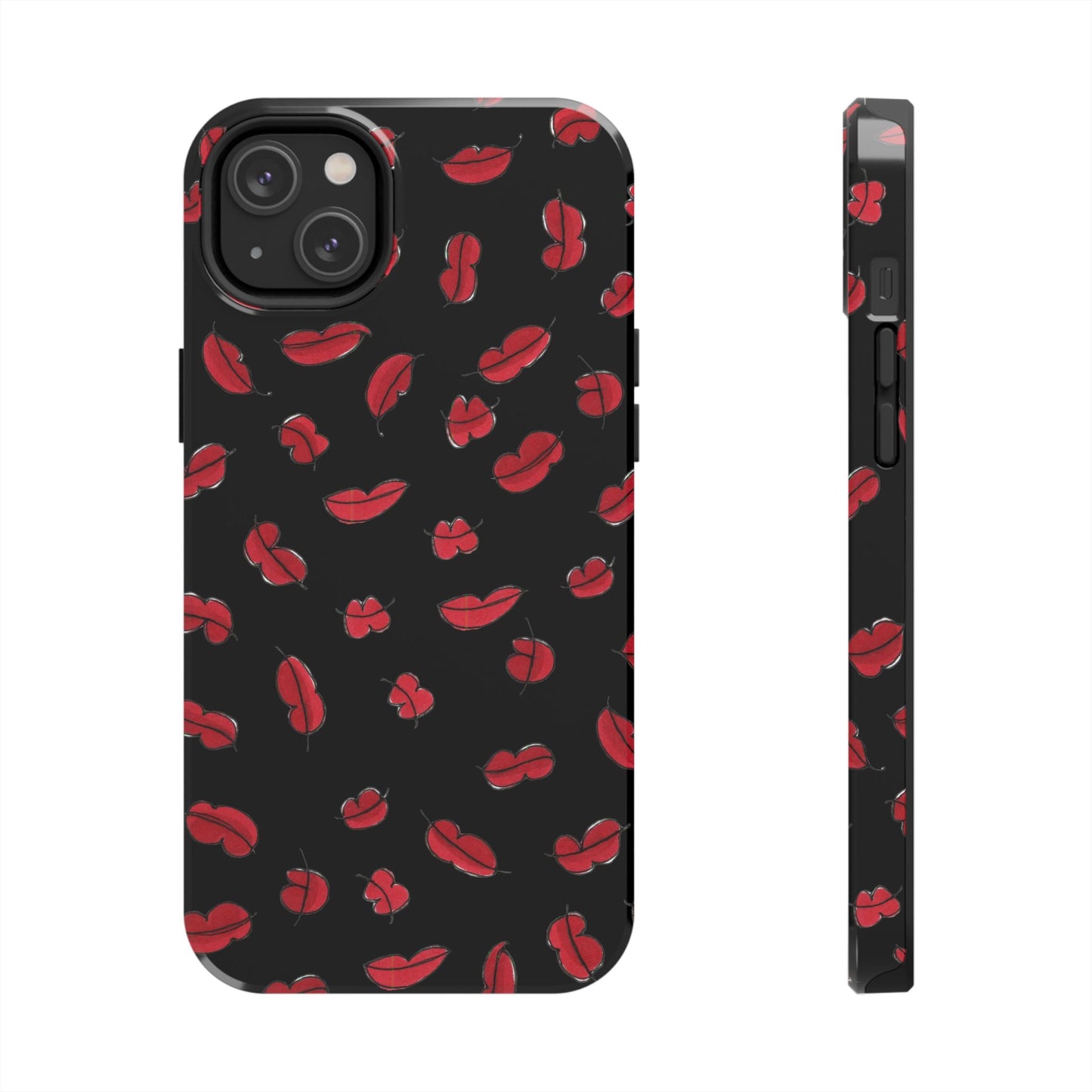Lotsa Lips Black Phone Case