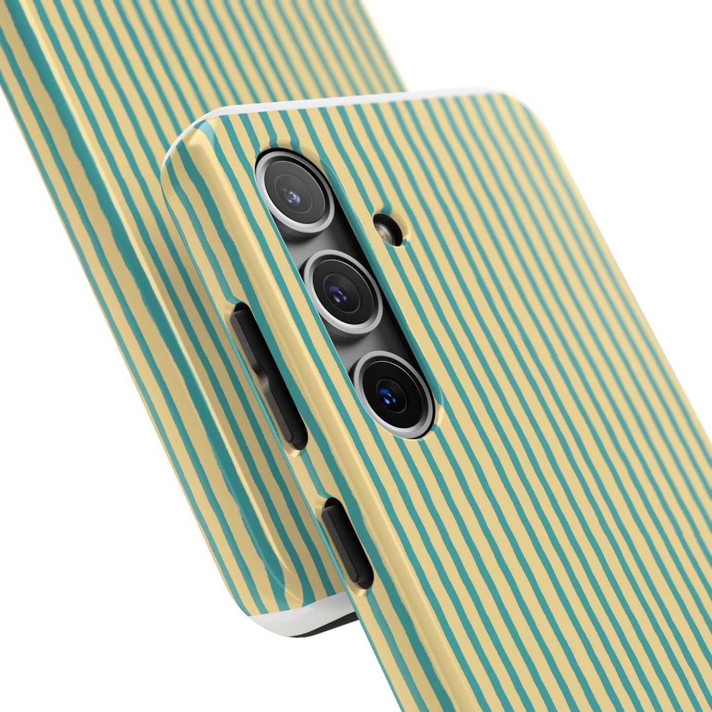 Stripe Yellow / Turquoise Phone Case