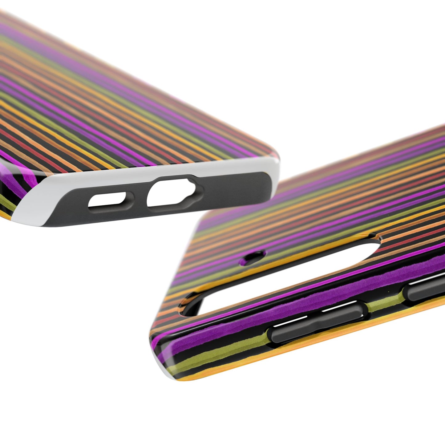 Spice Stripe Black Phone Case