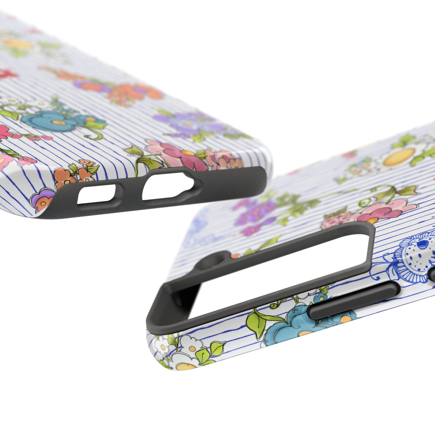 Mixed Bouquets Blue / White Phone Case