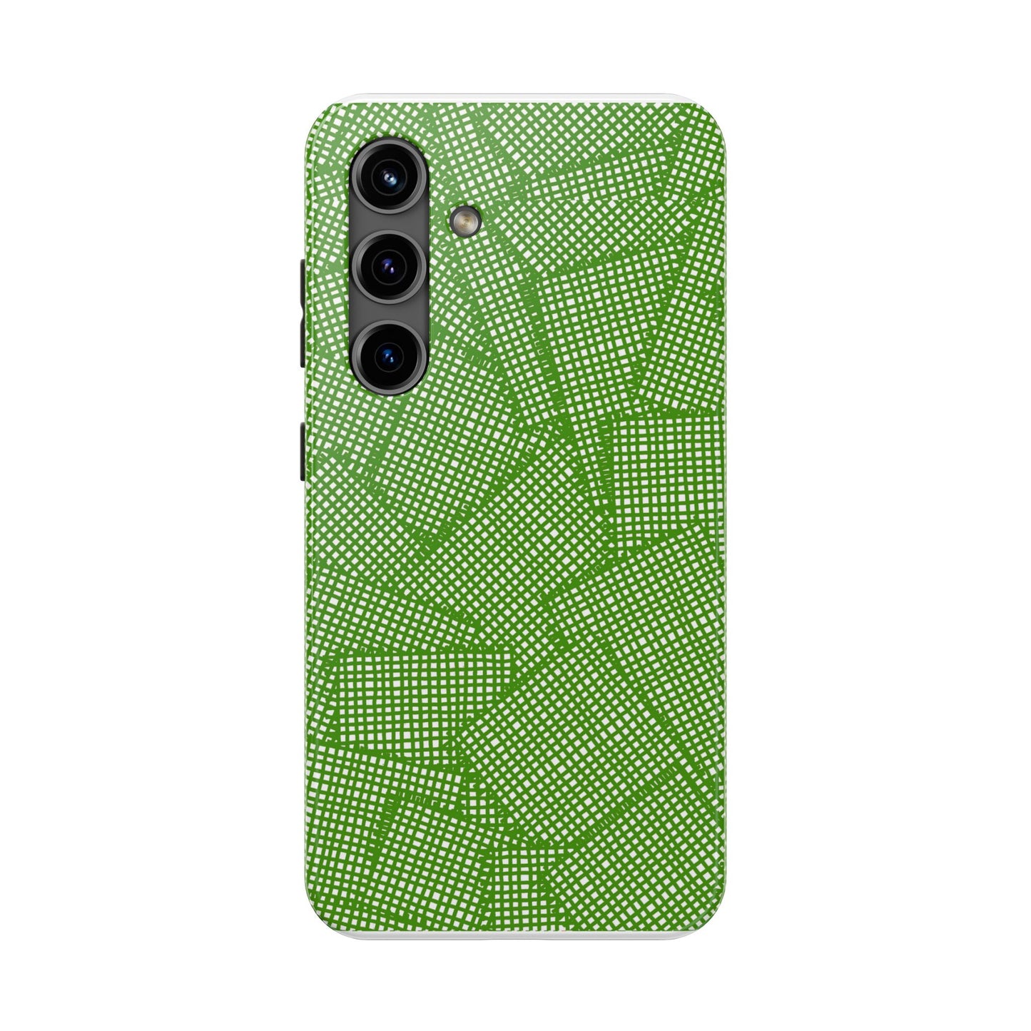 Check Patch Large Green Phone Case