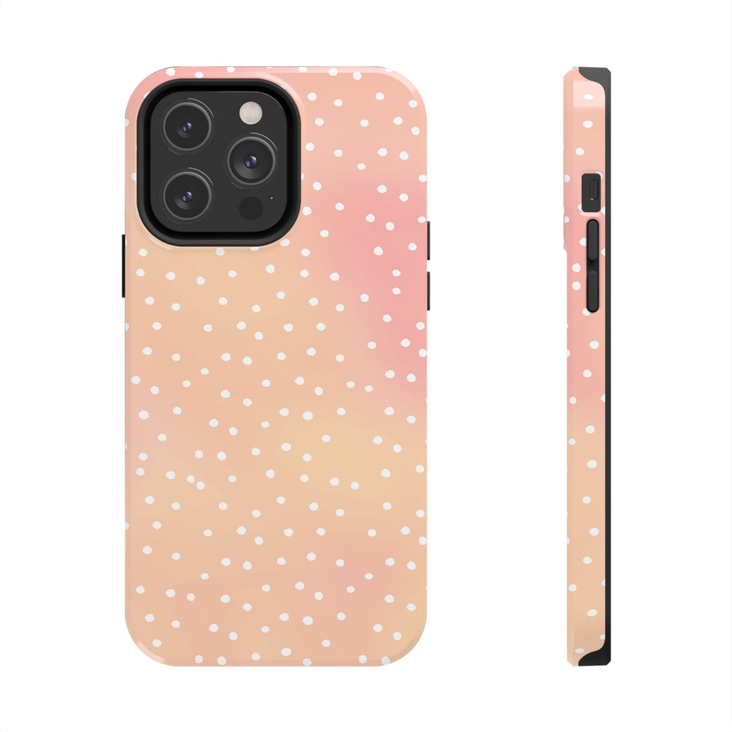 Dinky Dots Peach / White Phone Case