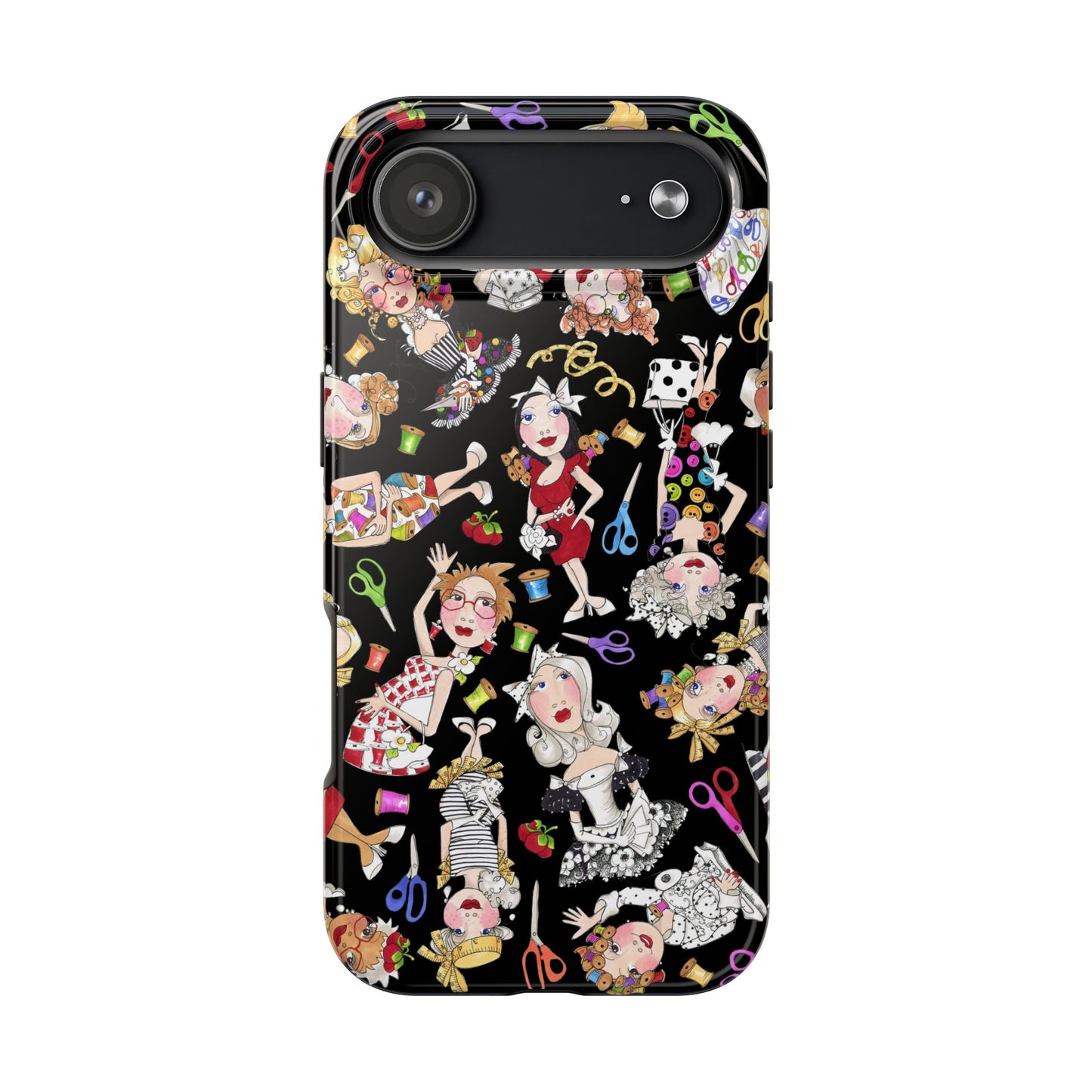 Sew Tossed Black Phone Case