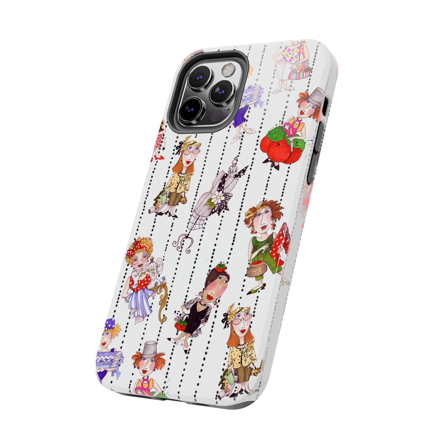 Sewphisticates White / Black Stripe Phone Case