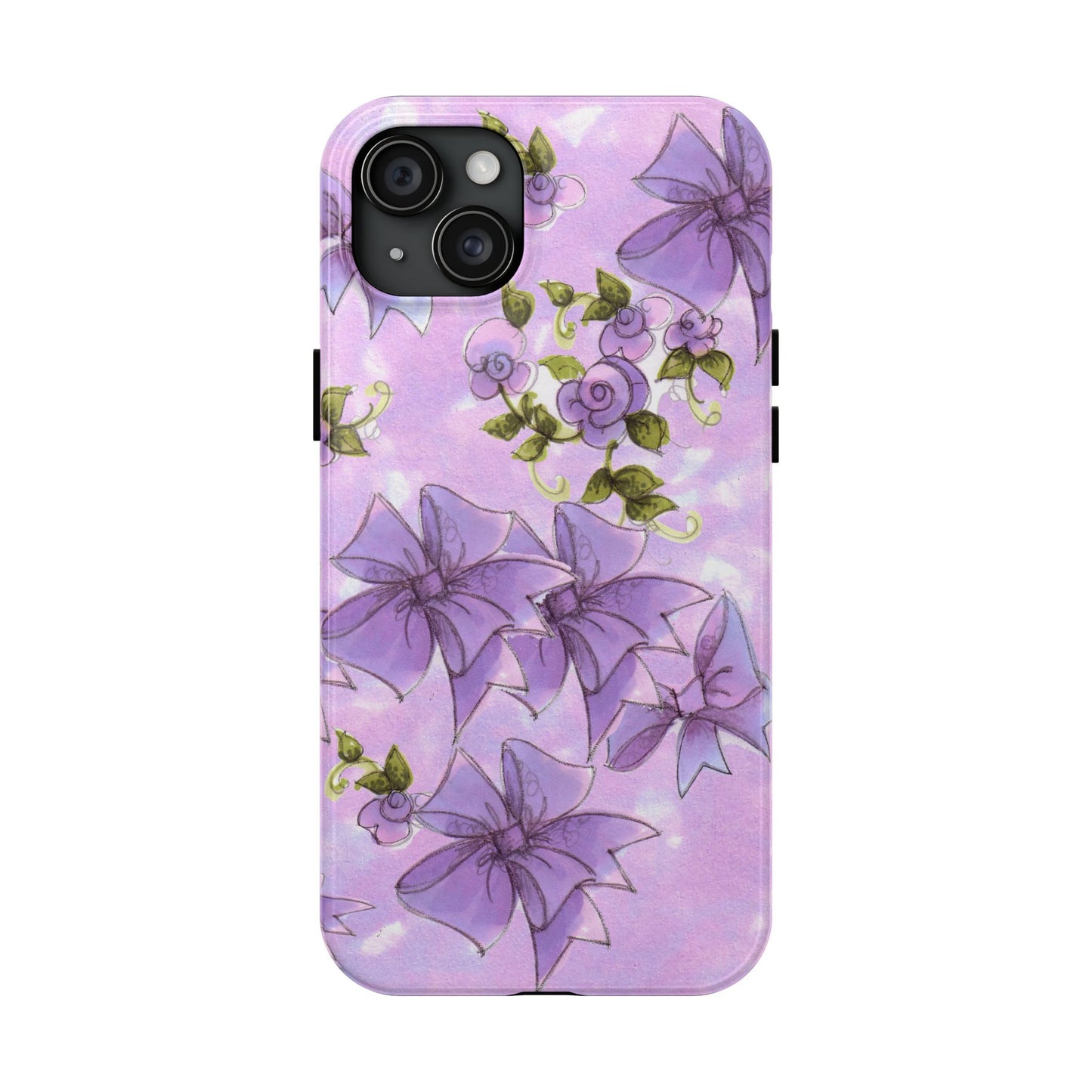 Bows & Flowers Purple Phone Case