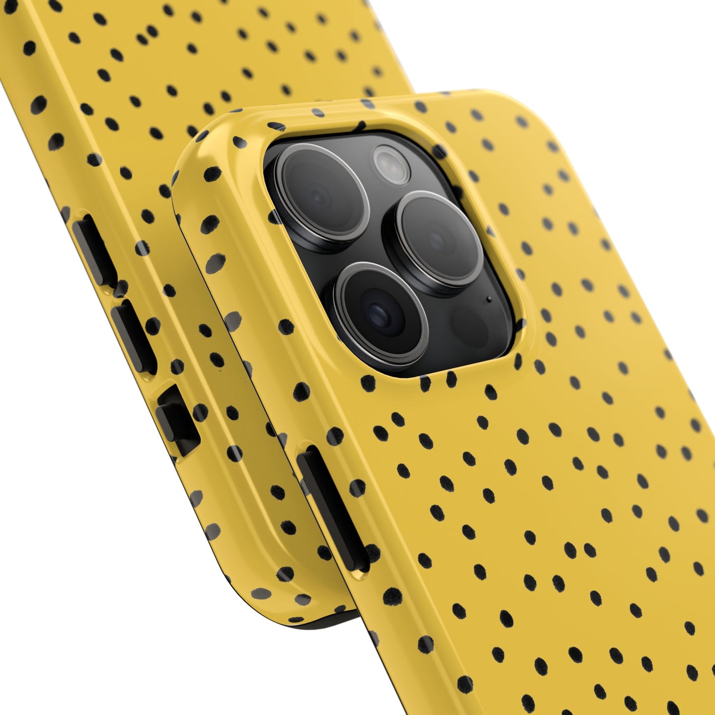 Dinky Dots Yellow / Black Phone Case