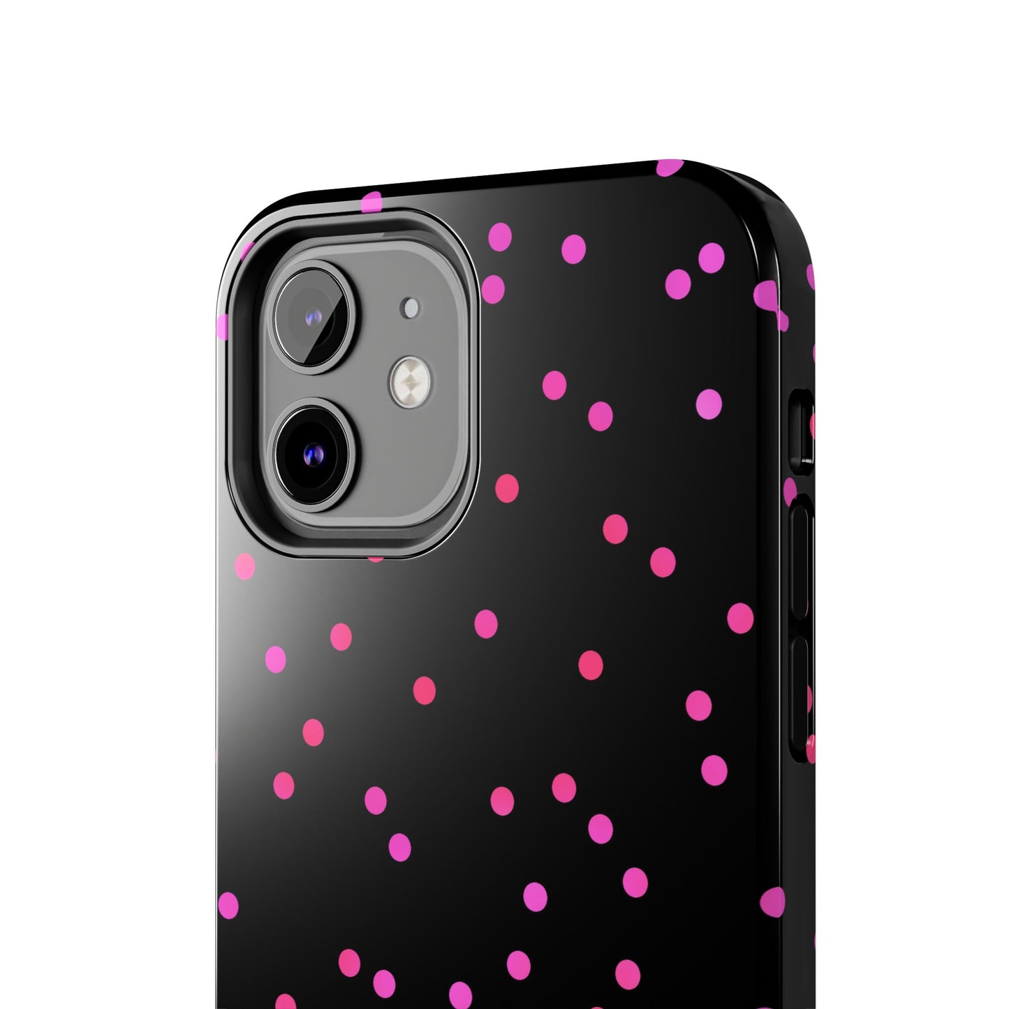 Space Dots Black / Cerise Phone Case